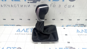 Ручка КПП VW Tiguan 18-24 тип 2, чорна шкіра, без накладки шифтера, подряпини
