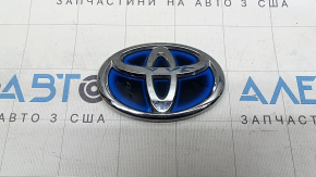 Эмблема решетки радиатора grill Toyota Camry v70 21-24 hybrid под радар, без креплений, тычки, трещина