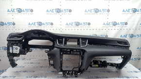 Торпедо передняя панель с AIRBAG Infiniti QX50 19-20 черная, под динамик, под проекцию, с дефлекторами