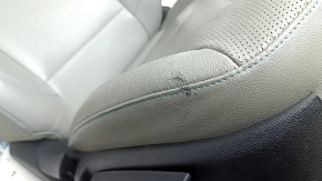 Сиденье пассажирское Kia Niro 17-22 HEV, PHEV с AIRBAG, кожа, серое, перфорация, с подогревом, механическое, под чистку, примято