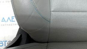 Сиденье пассажирское Kia Niro 17-22 HEV, PHEV с AIRBAG, кожа, серое, перфорация, с подогревом, механическое, под чистку, примято