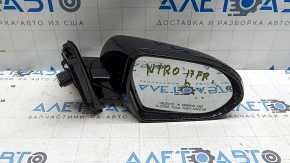 Зеркало боковое правое в сборе Kia Niro 17-22  синий B4U, 14 пинов, BSM, поворотник, царапины, нет фрагментов, трещина, песок