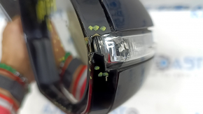 Зеркало боковое правое в сборе Kia Niro 17-22  синий B4U, 14 пинов, BSM, поворотник, царапины, нет фрагментов, трещина, песок