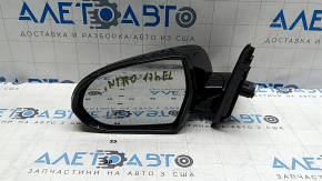 Зеркало боковое левое в сборе Kia Niro 17-22 14 синий B4U, 14 пинов,BSM, поворотник, царапины