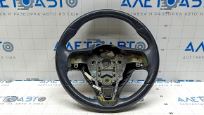 Руль голый Kia Niro 17-19 HEV, PHEV кожа, черный, черная накладка, без кнопок, царапины, потертости