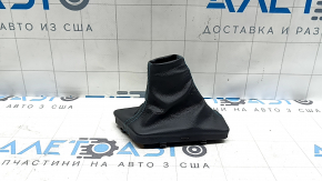 Чехол ручки КПП Kia Niro 17-22 HEV, PHEV кожа, черный, синяя строчка