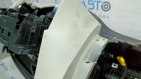 Торпедо передняя панель с AIRBAG Volvo XC90 16-25 под простую проекцию, серая с черным, под химчистку