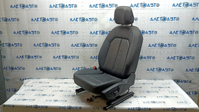 Водительское сидение Audi A3 22-26 с airbag, электрическое, подогрев, черная, серая строчка, вставка алькантара, под химчистку