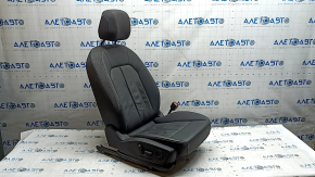 Пассажирское сидение Audi A3 22-26 с airbag, электрическое, подогрев, кожа черная, серая строчка, вставка алькантара, под химчистку