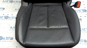 Пассажирское сидение Audi A3 22-26 с airbag, электрическое, подогрев, кожа черная, серая строчка, вставка алькантара, под химчистку