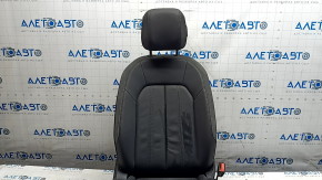 Пассажирское сидение Audi A3 22-26 с airbag, электрическое, подогрев, кожа черная, серая строчка, вставка алькантара, под химчистку