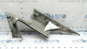 Накладка задньої кватирки ліва Honda Accord 18-22 сіра Platinum Gray, подряпина