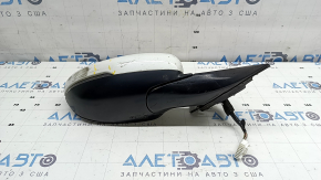 Зеркало боковое правое в сборе Honda Accord 18-22 8 пинов, BSM, подогрев, поворотник, белое, потерто