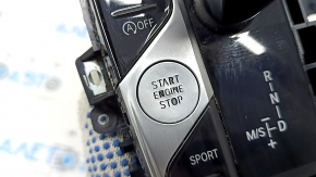 Шифтер КПП с ручкой BMW X5 G05 19-23 под парктроники и stop-go, воздух под стеклом, полез хром, царапины, выгорела ручка