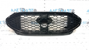 Решетка радиатора grill Ford Edge 19-24 без камеры, ST, черный глянец