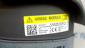 Подушка безпеки airbag в кермо водійська Volvo XC60 18-26 чорна, подряпини, тичка