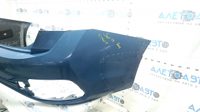 Бампер задний голый VW Jetta 22-26 синий, царапины, потерт, треснут, надломаны крепления, отсутсвуют фрагменты креплений, деформированы крепления