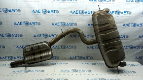 Глушник задня частина з бочкою та середньою частиною Audi A3 22-26 Audi A3 22-26 прим'ятий
