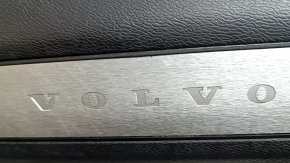 Накладка порога передняя левая Volvo XC60 18-26 черная с хром вставкой, царапины, царапины на хроме