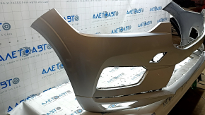 Бампер передний голый Volvo XC60 18-21 без park assist и омывателей фар, серебро, незаводские отверстия, трещина