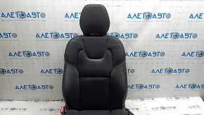 Сидіння водійське Volvo XC60 18-22 з airbag, електричне, підігрів, шкіра чорна, з блоком керування, подряпини, прим'ято