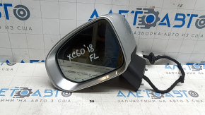 Дзеркало бічне ліве в зборі Volvo XC60 18-26 14 пінів, поворотник, автозатемніння, підігрів, BSM, срібло, подряпини, стусан