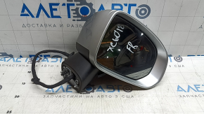 Дзеркало бічне праве у зборі Volvo XC60 18-26 14 пінів, поворотник, автозатемніння, підігрів, BSM, срібло, подряпина, тички