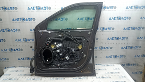 Двері в зборі передня права Jeep Compass 17-26 keyless, графіт PAU, подряпини, подряпини на молдингу, подряпини на накладці