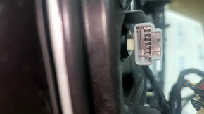 Двері в зборі передня права Jeep Compass 17-26 keyless, графіт PAU, подряпини, подряпини на молдингу, подряпини на накладці