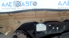 Обшивка дверей картка передня права Toyota Highlander 20-22 шкіра чорна, Limited, Platinum, вставка чорна, підлокітник шкіра чорна, накладка під дерево, прим'ята, побілів пластик, подряпини