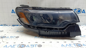 Фара передняя правая в сборе Jeep Compass 22-26 галоген + LED с креплением, скол, песок