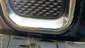 Решітка радіатора grill Jeep Compass 22-26 у зборі 3 частини, глухі хром вставки, пісок, подряпини