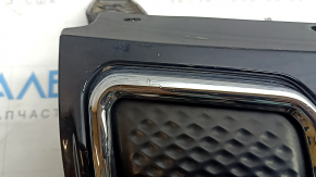 Решітка радіатора grill Jeep Compass 22-26 у зборі 3 частини, глухі хром вставки, пісок, подряпини