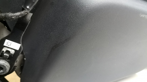 Сиденье пассажирское Jeep Compass 18-21 с airbag, механичекое, кожа, серое+черное, с кричневой и серой строской, перфорация, под чистку, потертости, царапины