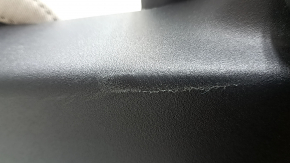 Сиденье пассажирское Jeep Compass 18-21 с airbag, механичекое, кожа, серое+черное, с кричневой и серой строской, перфорация, под чистку, потертости, царапины