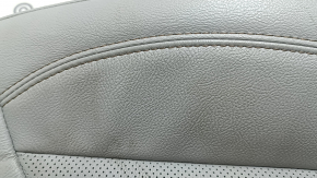 Сиденье пассажирское Jeep Compass 18-21 с airbag, механичекое, кожа, серое+черное, с кричневой и серой строской, перфорация, под чистку, потертости, царапины