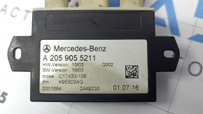 Датчик відкриття багажника ногою Mercedes C-class W205 16-21 у зборі з кронштейном, надломлене кріплення
