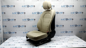 Сидіння пасажирське Mercedes C-class W205 15-21 з airbag, електричне, підігрів, бежева шкіра, подряпини, тички