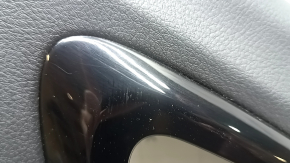 Обшивка двери карточка задняя правая Jeep Compass 22-24 серая с черным, вставка кожа коричневая, под пищалку, под чистку, царапины, тычки