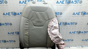 Сиденье водительское Jeep Compass 17-26 с airbag, электро, кожа, серая+черная, перфорация, под чистку, царапины, трещина, стрельнувшее