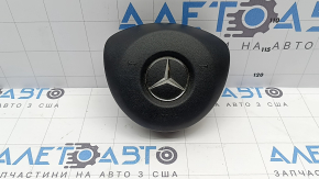 Подушка безпеки airbag в кермо водійська Mercedes C-class W205 16-21 чорна, потертий хром
