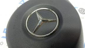 Подушка безпеки airbag в кермо водійська Mercedes C-class W205 16-21 чорна, потертий хром
