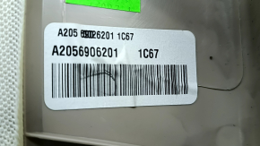 Накладка передньої стійки права верхня Mercedes C-class W205 16-21 бежева, під чистку