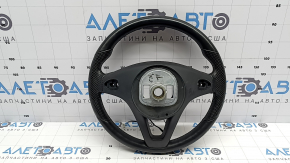 Кермо голе Mercedes C-class W205 17-18 під пелюстки, підігрів, шкіра чорна, подряпини