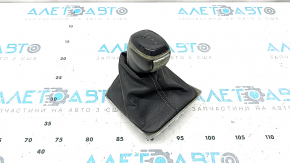 Ручка КПП VW Taos 22-25 кожа черная, серая строчка, окислен хром