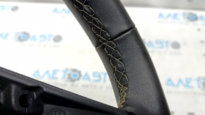 Руль голый VW Taos 22-24 черный, серая строчка, без кнопок и накладки, под чистку