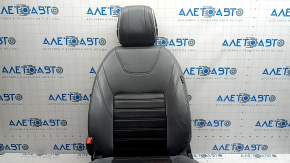 Водійське сидіння Nissan Kicks 18-25 BOSE, airbag, механічне, з підігрівом, шкіра сіра з чорним, сіра та червона строчка, подряпини, тріщини на шкірі, потерто, прим'ято, під чищення