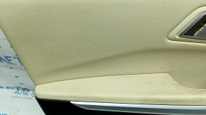 Обшивка двери карточка передняя левая BMW 3 G20 19-26 черная, кожа бежевая Canberra Beige, с ручкой и накладкой хром, подлокотник и вставка кожа бежевая Canberra Beige, с подсветкой, под память сидений, под химчистку