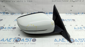 Зеркало боковое правое в сборе BMW 3 G20 19-26 5 пинов, поворотник, подогрев, BSM, Shadow-Line, белое, скол, царапины