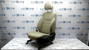 Сиденье водительское Kia Sorento 19-20 с airbag, механическое, подогрев, ткань бежевая, примятость под химчистку